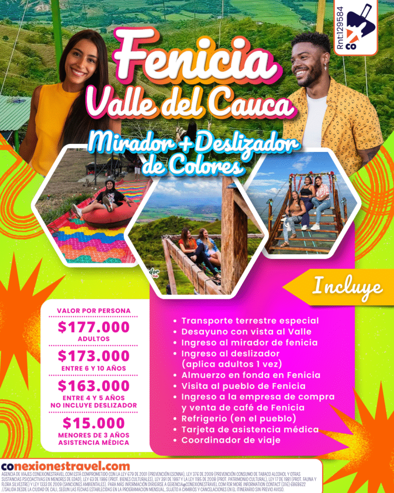 Fenicia Valle del cauca mirador + deslizador de colores